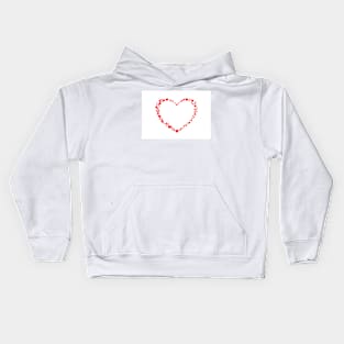 Red hearts Kids Hoodie